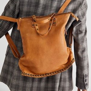 Free People Ellie Leather Studded Backpack
